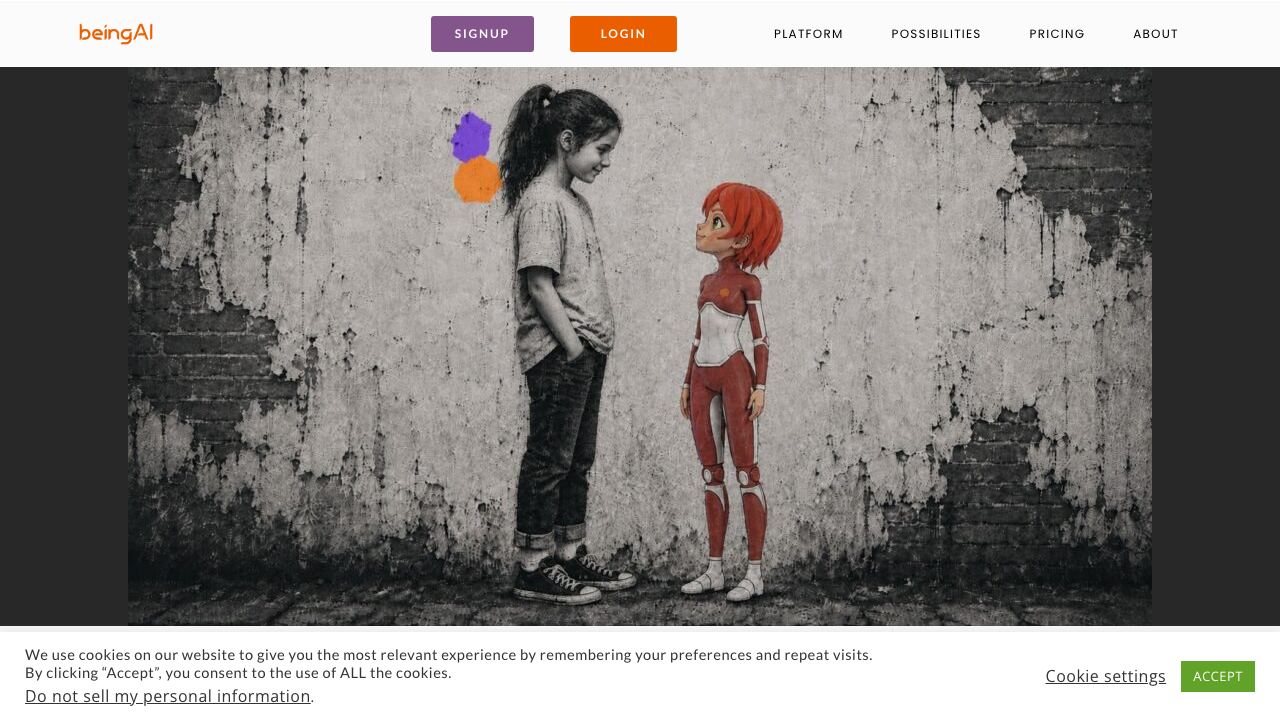 beingAI website screenshot