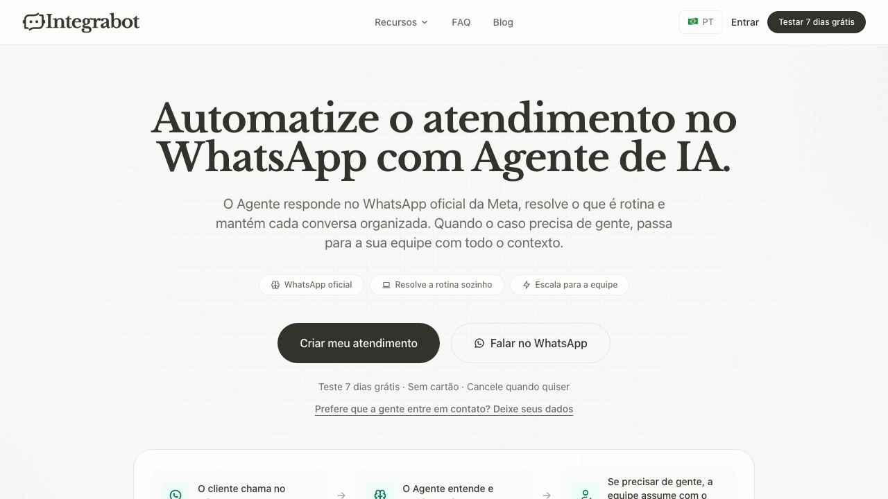 IntegraBot.ai 网站截图