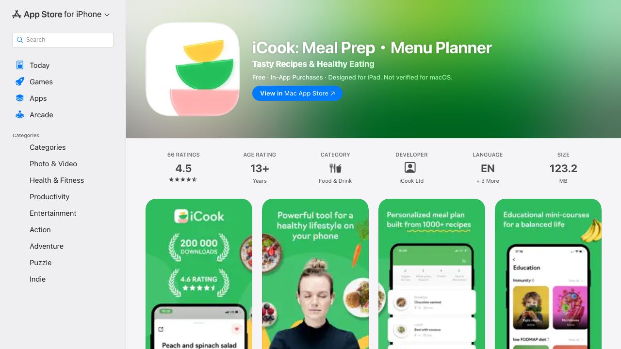 iCook 网站截图