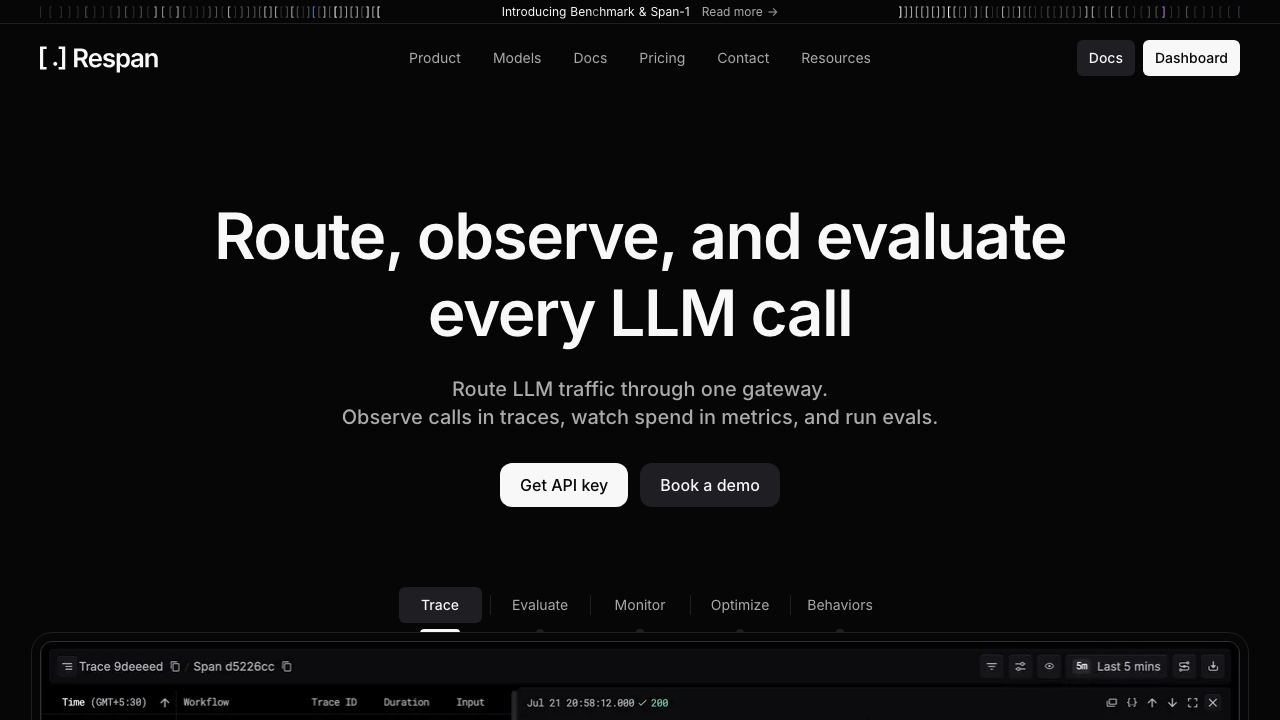 Keywords AI website screenshot