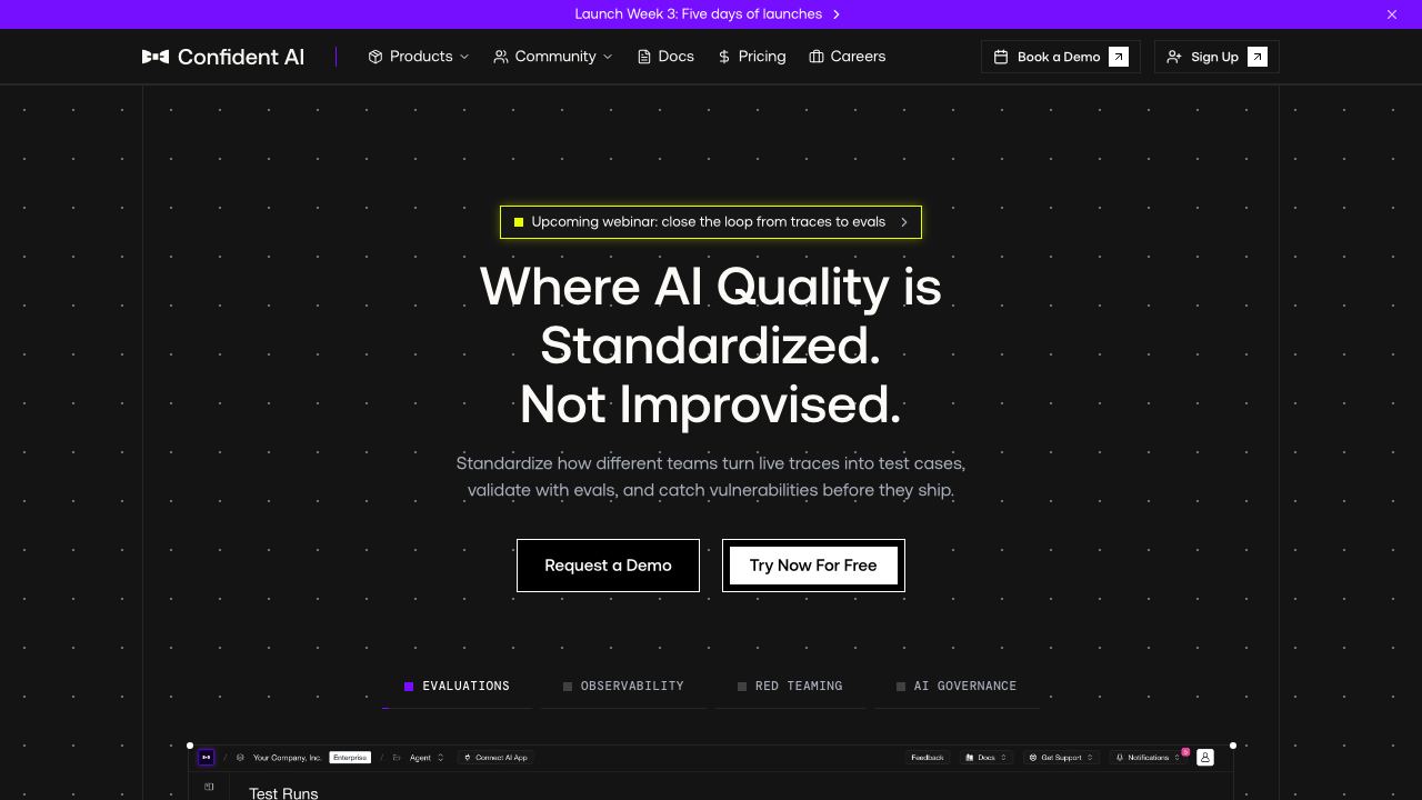 Confident AI 网站截图