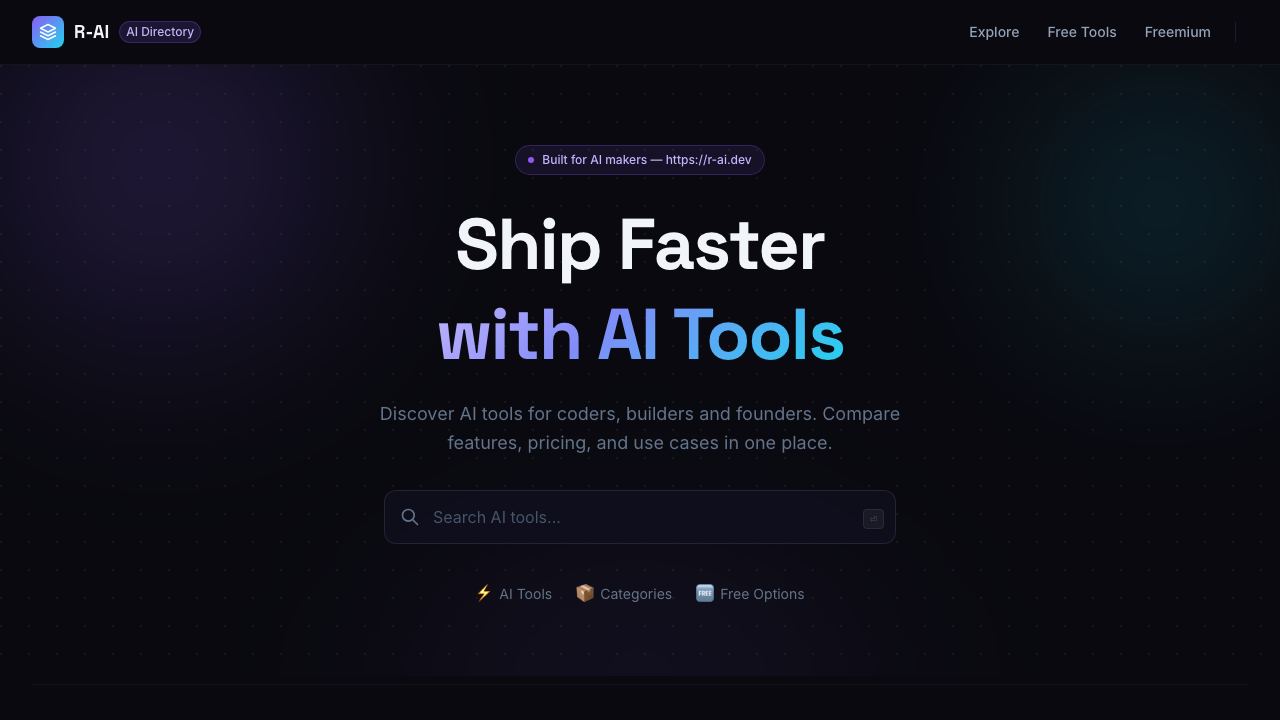 R.Ai website screenshot