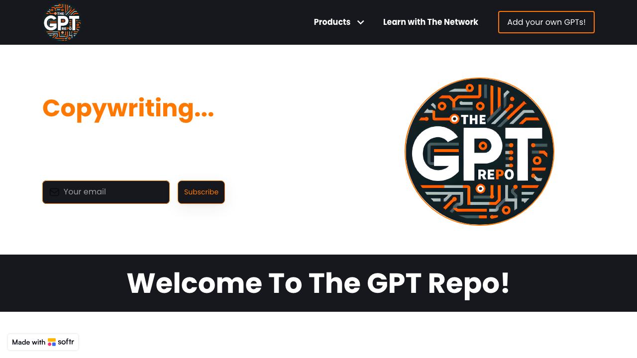 The GPT Repo 网站截图