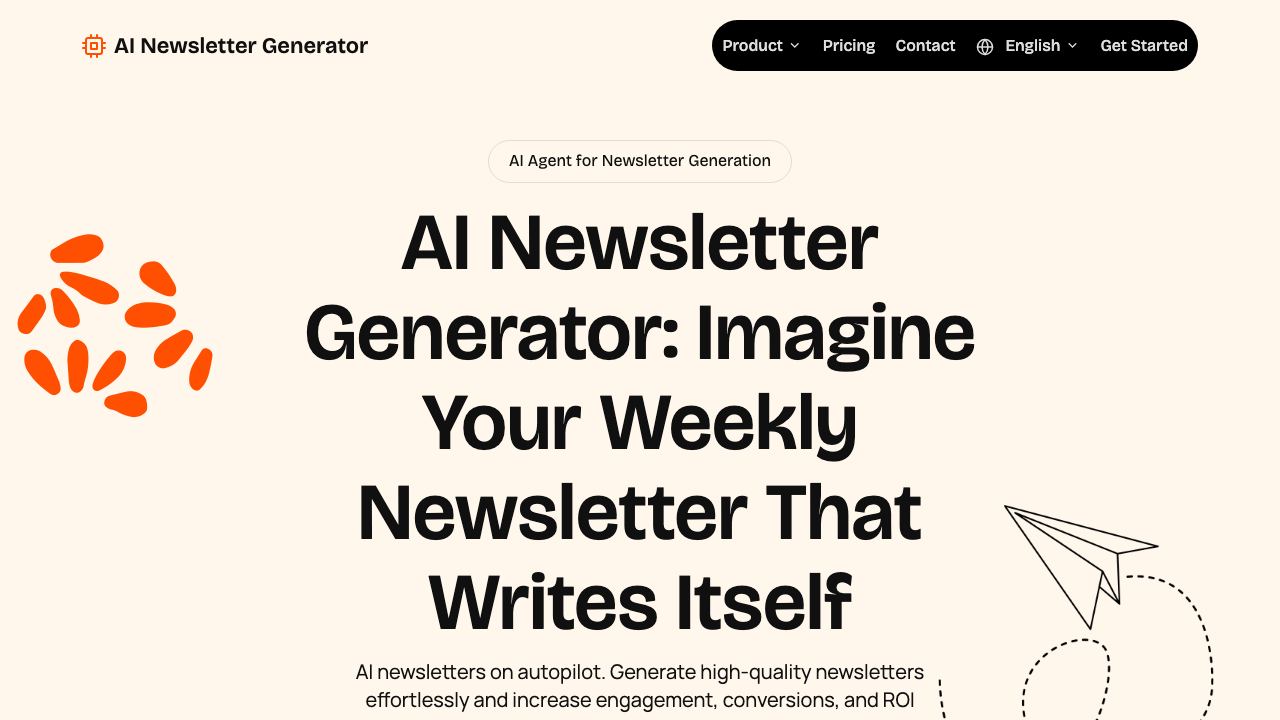 AI Newsletter Generator 网站截图
