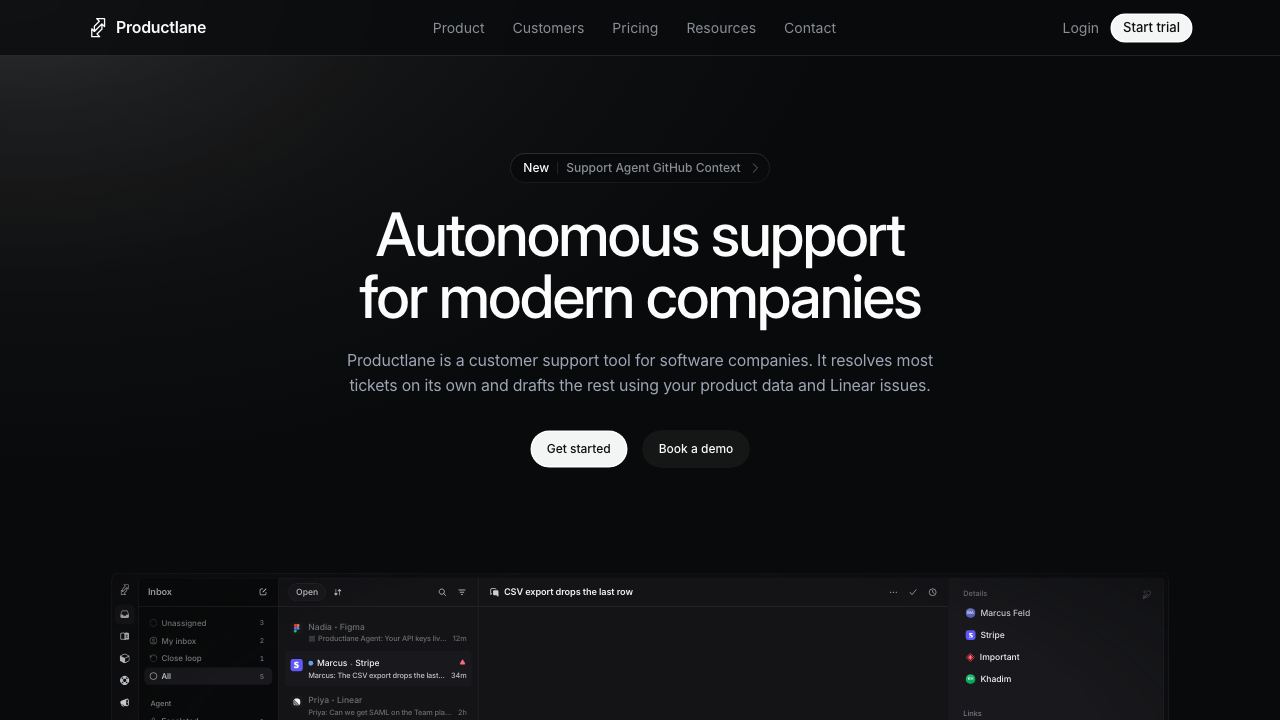 Productlane 网站截图
