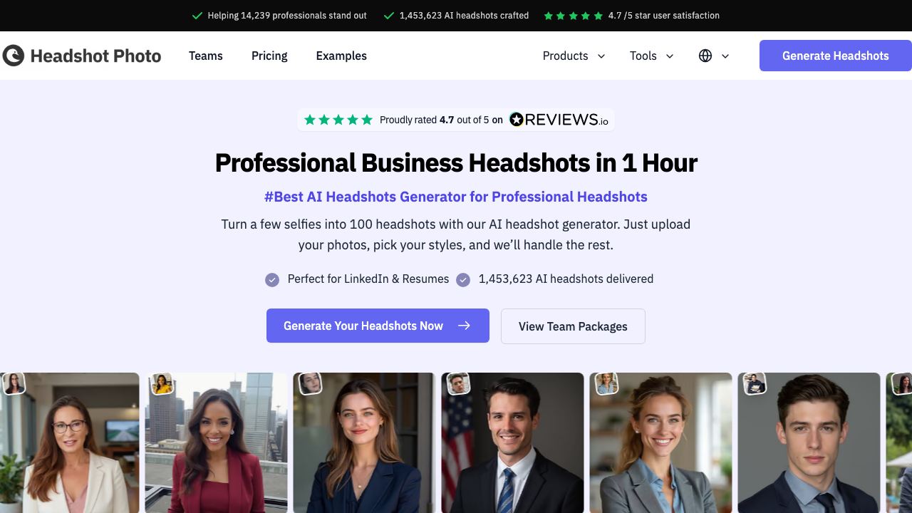 Headshot Photo 网站截图
