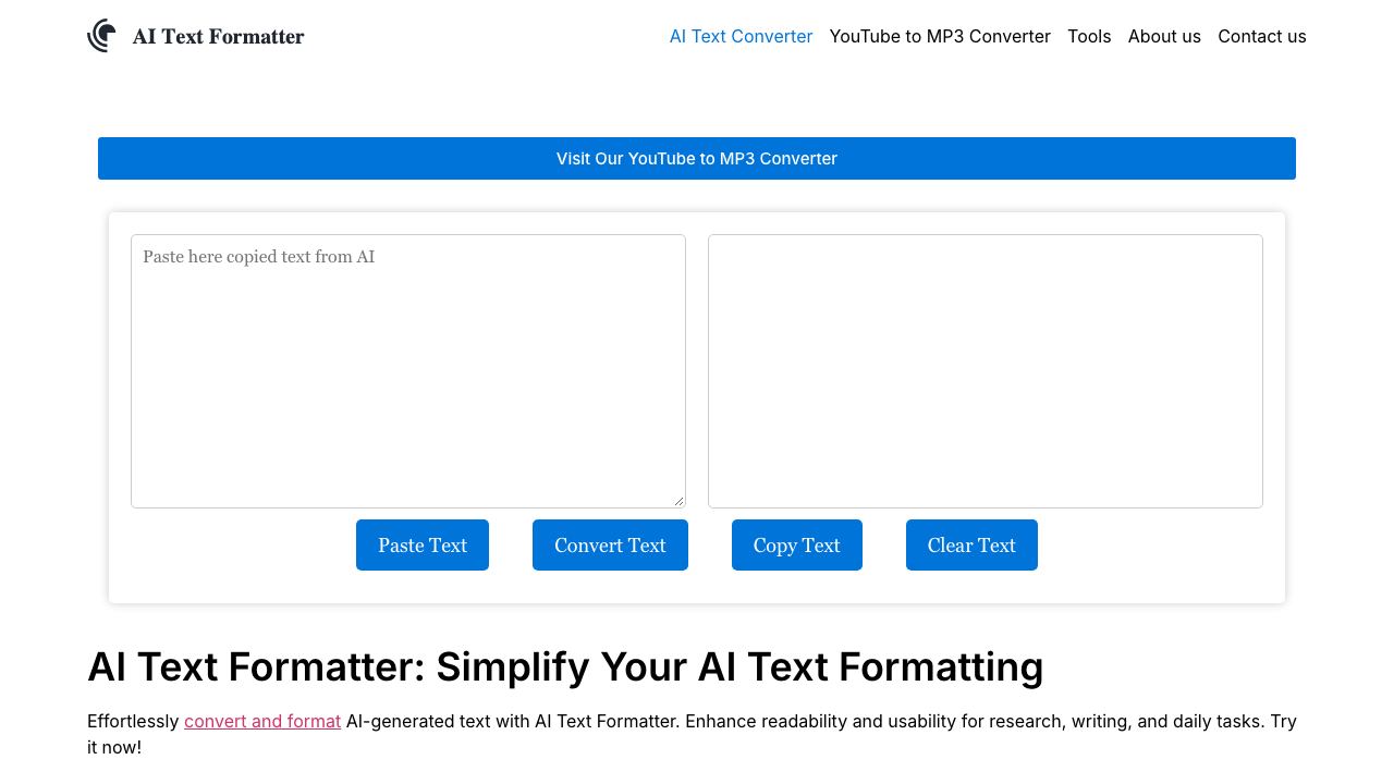 ChatGPT Text Formatter 网站截图