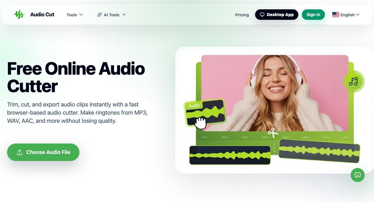 AudioCut 网站截图