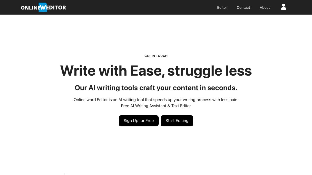 online word editor 网站截图