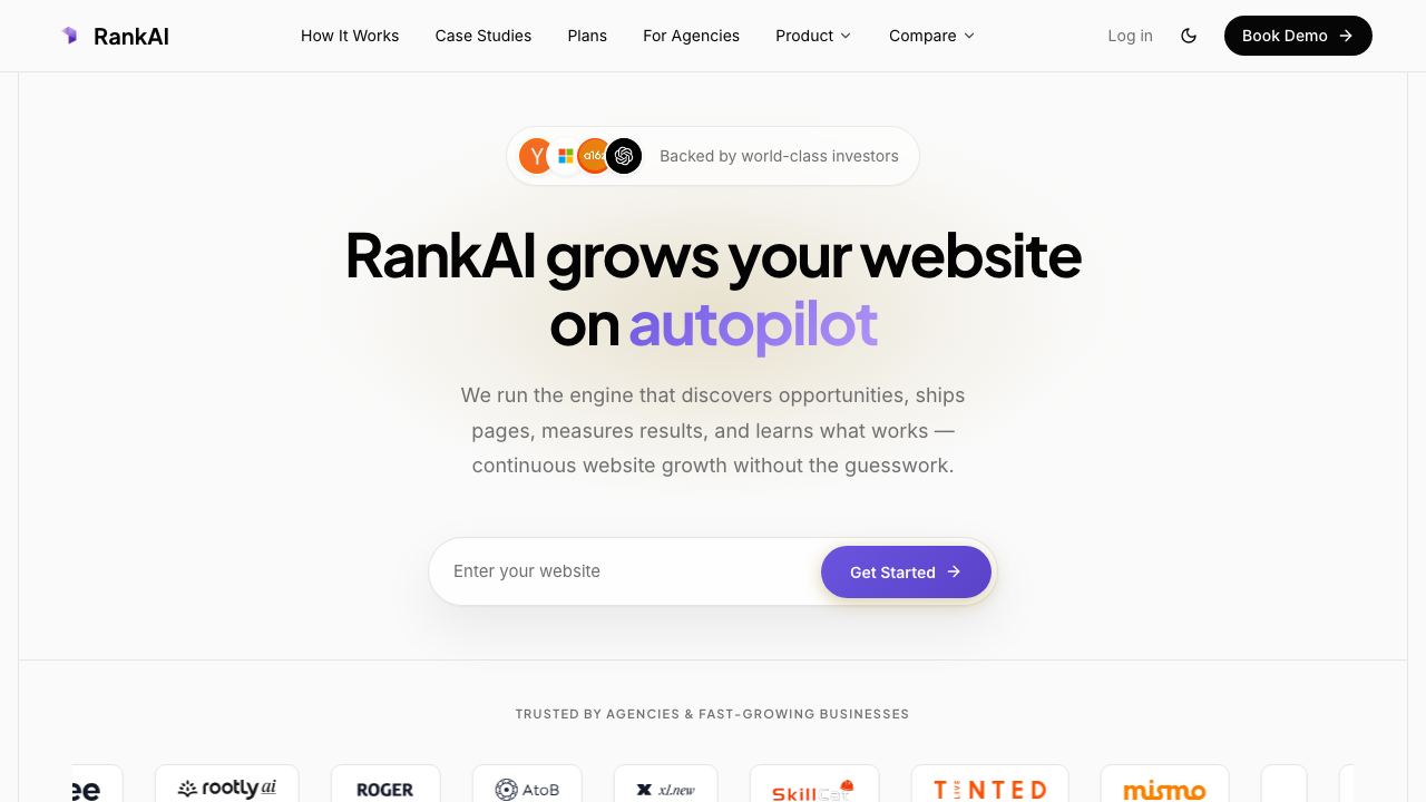 Rankai website screenshot