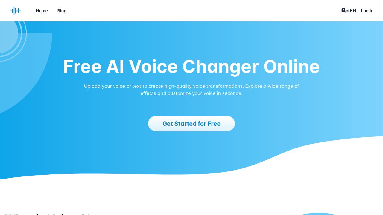 VoiceChanger.im: AI Voice Cloner & Text to Speech Free Online website screenshot