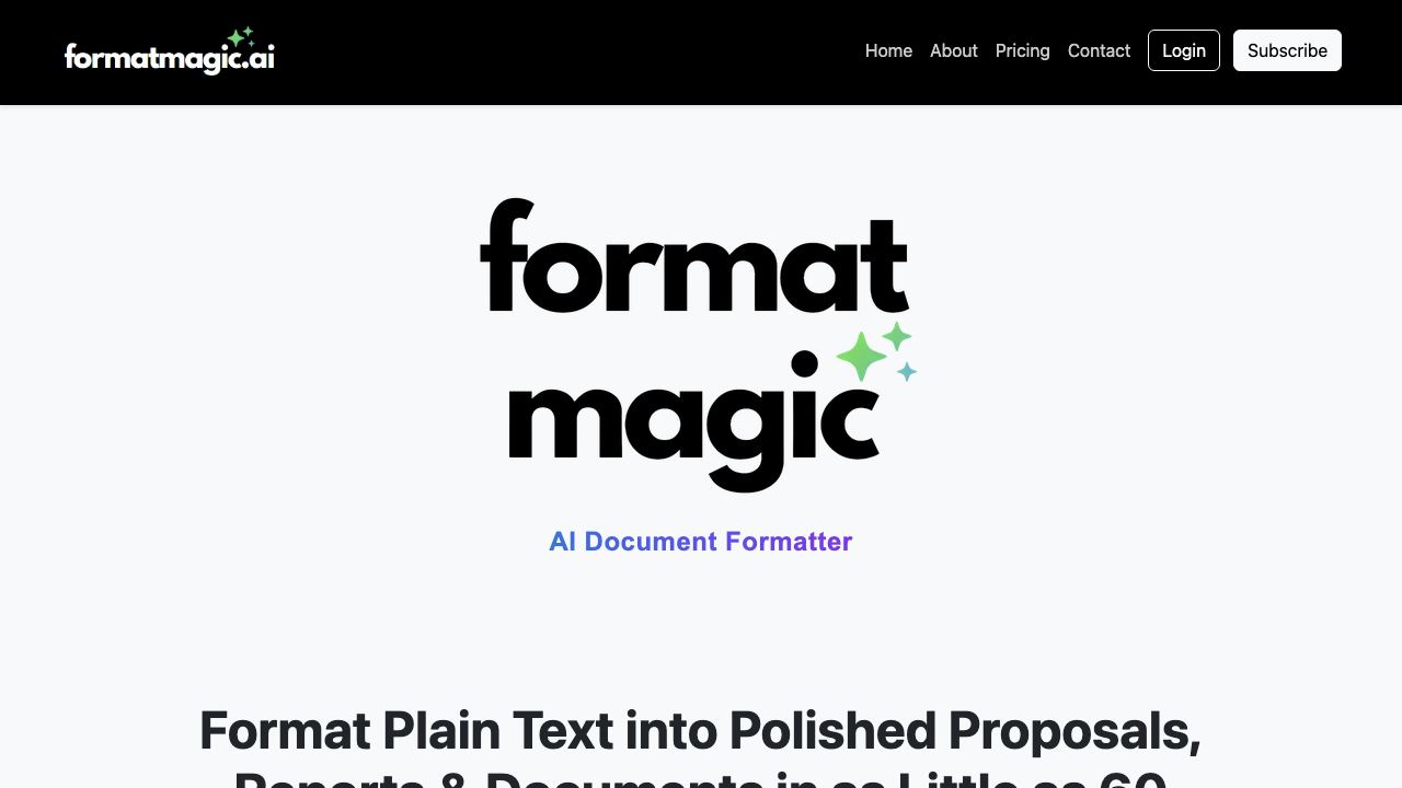 Format Magic 网站截图