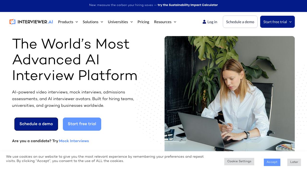interviewer.ai website screenshot