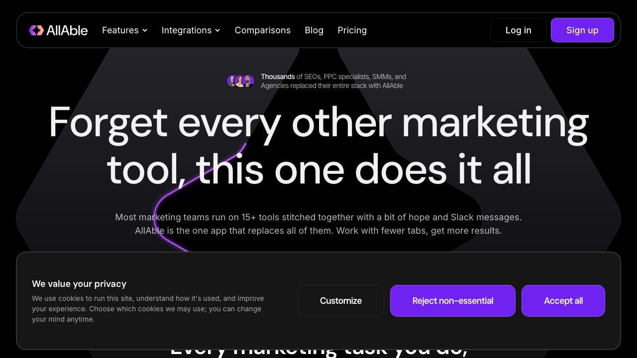 Allable.ai website screenshot
