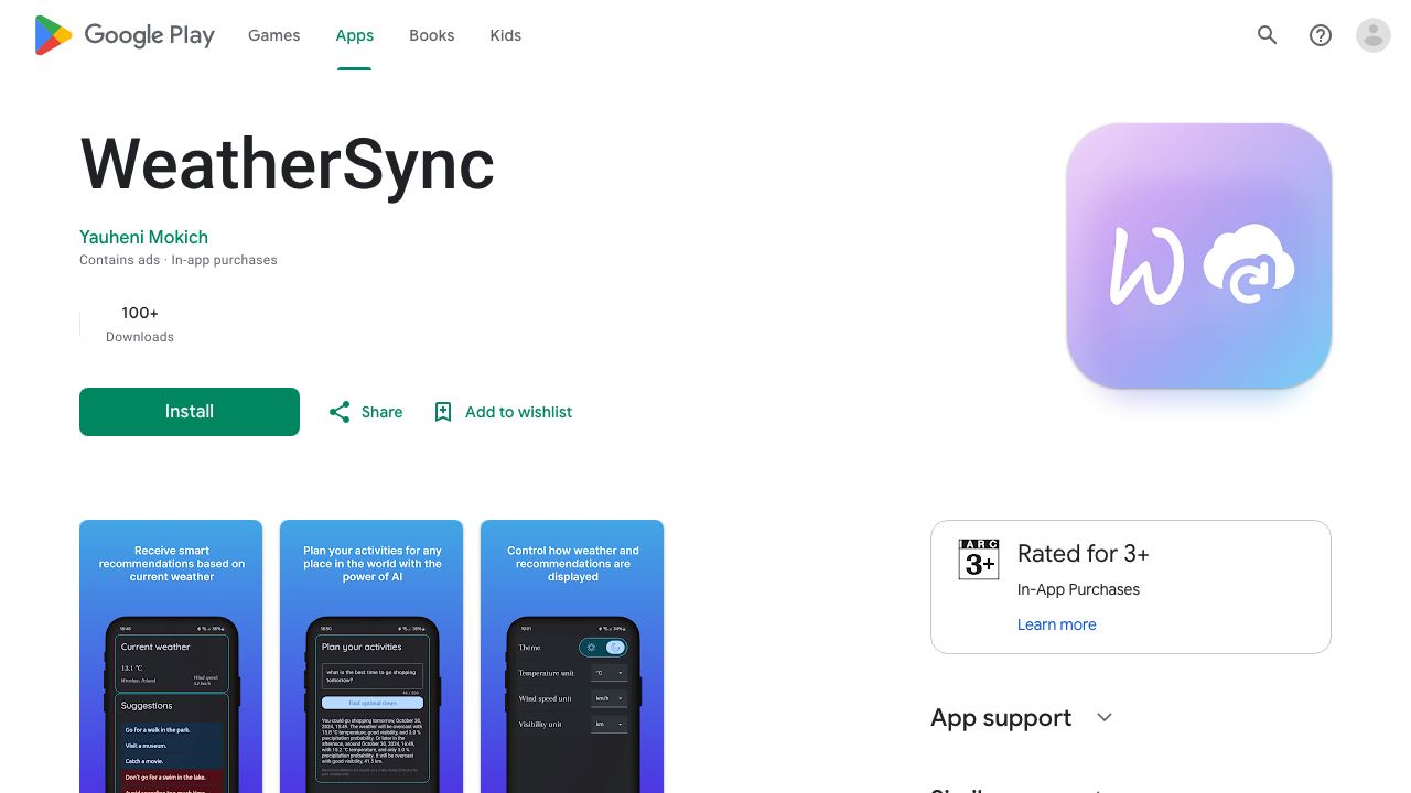 WeatherSync website screenshot