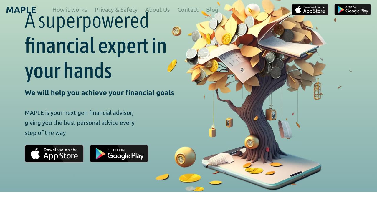 MAPLE website screenshot