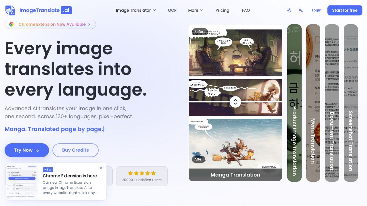 Image Translate AI website screenshot