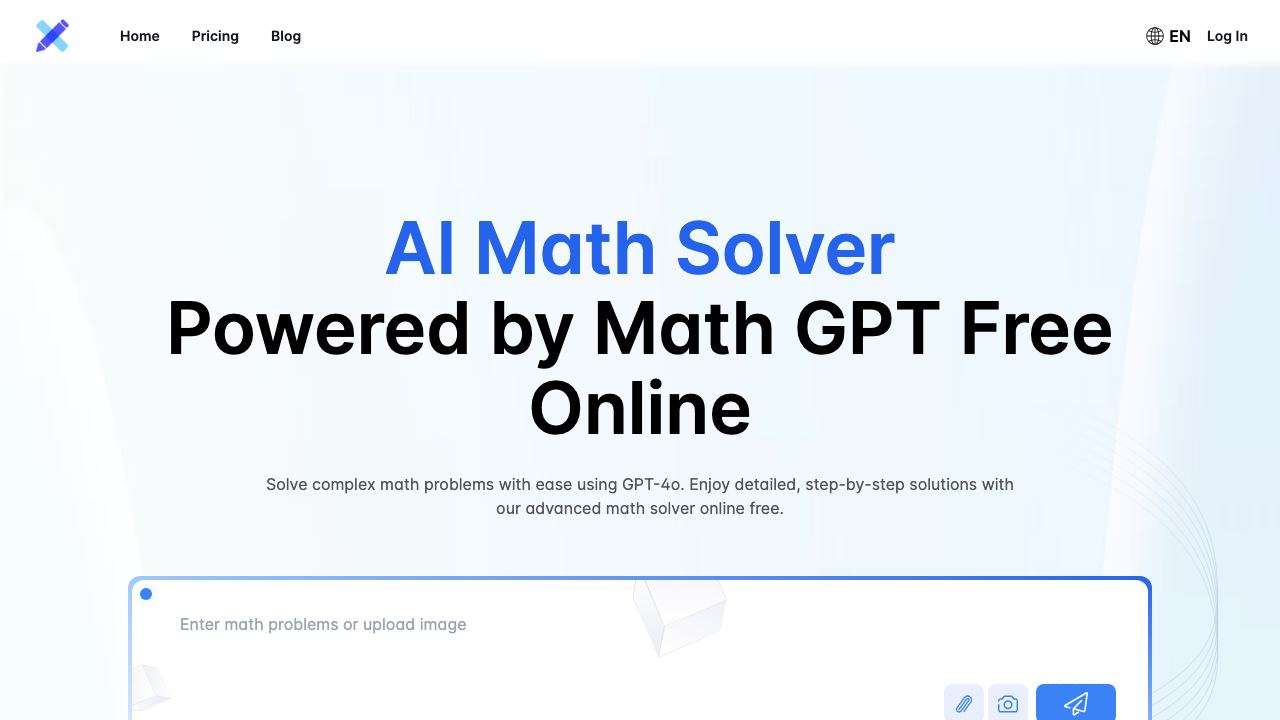 AI Math Solver Powered by Math GPT Free Online 网站截图