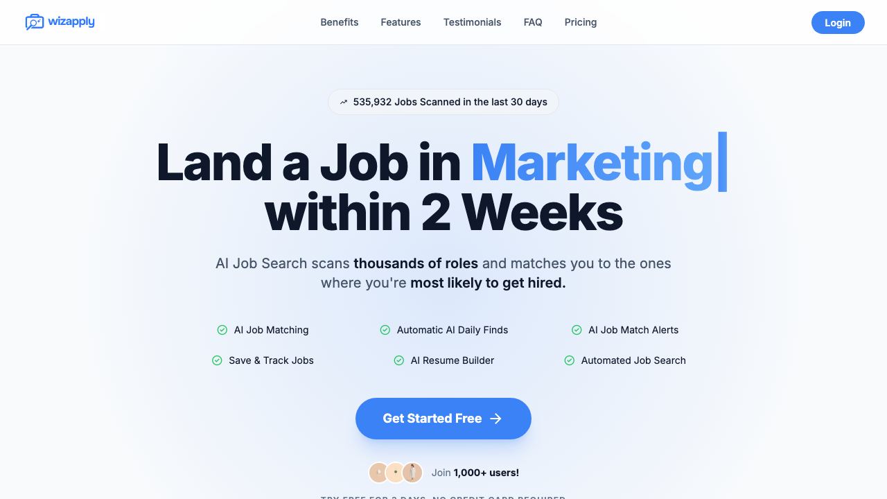 WizApply website screenshot