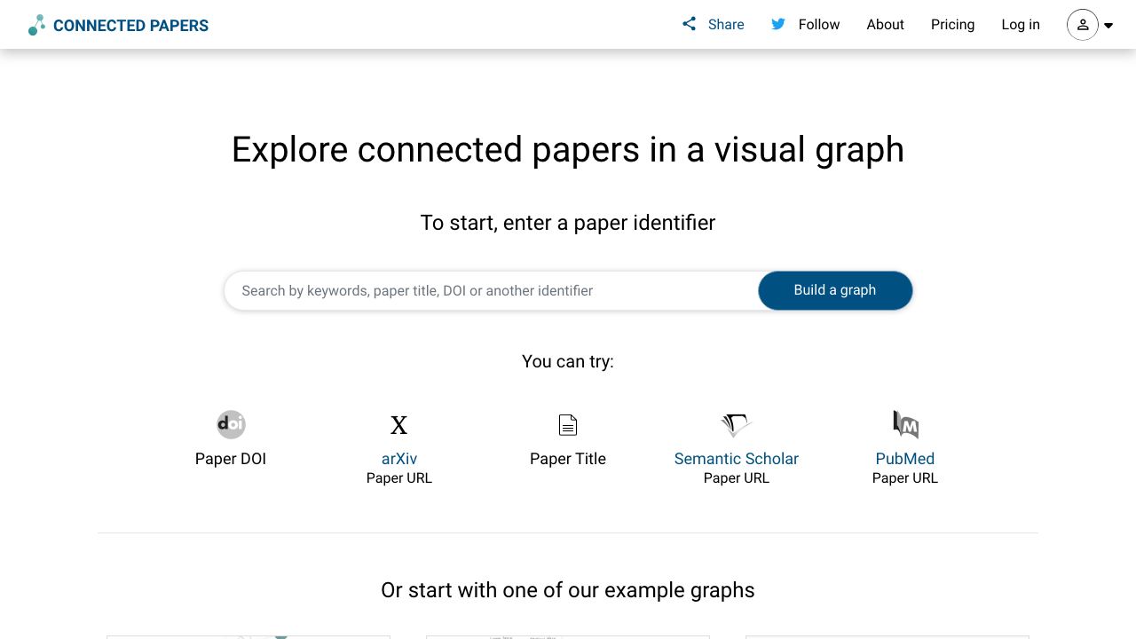 Connected Papers 网站截图