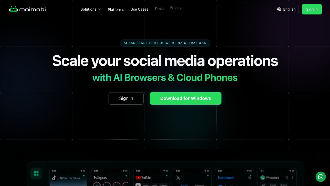 Moimobi website screenshot