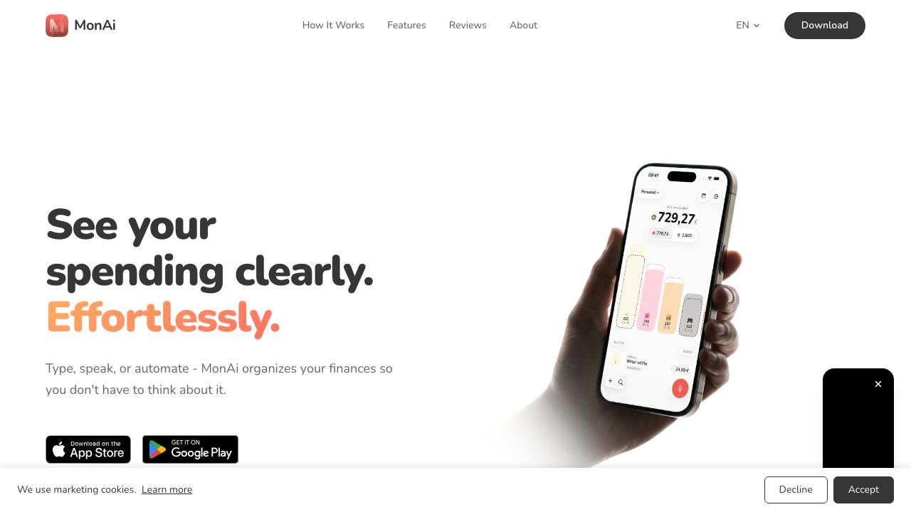 MonAi website screenshot