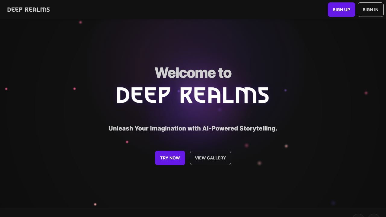 Deep Realms 网站截图