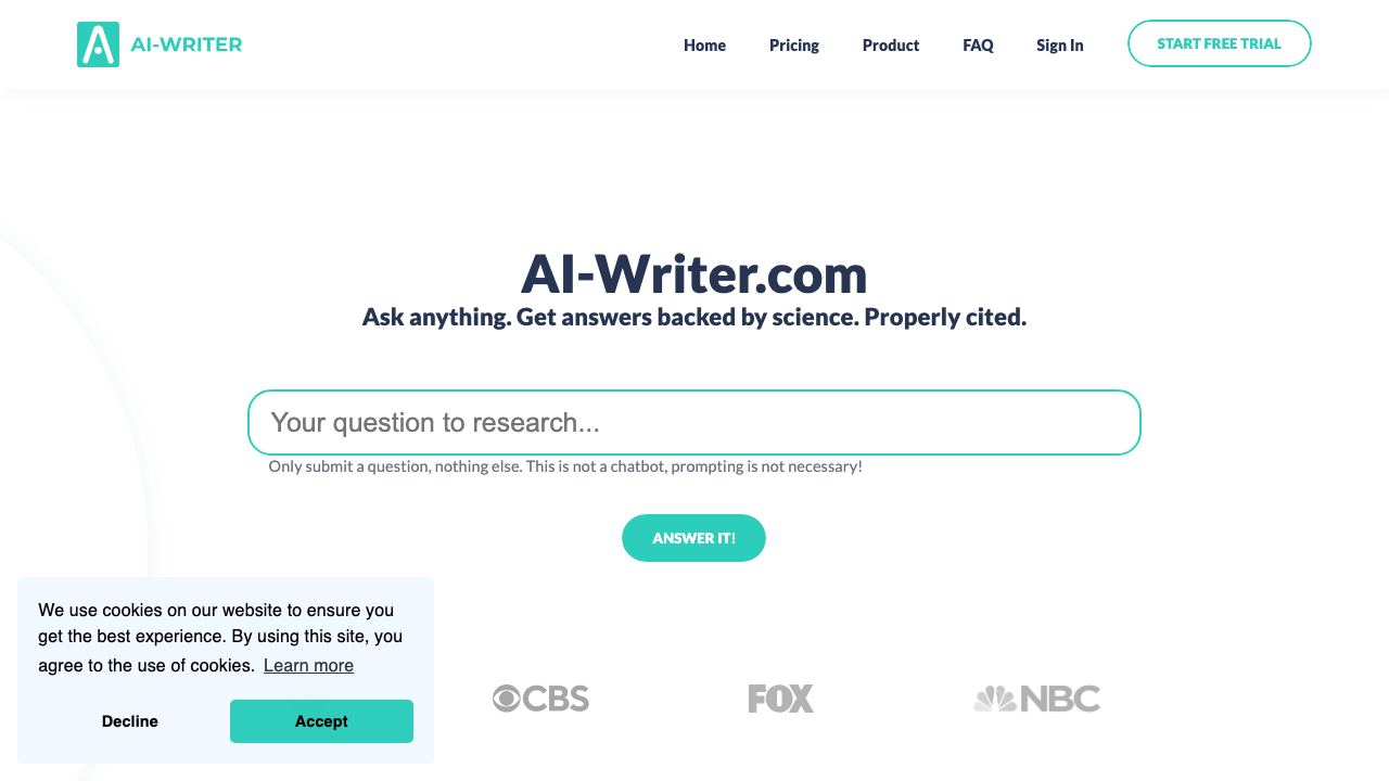 AI-Writer 网站截图