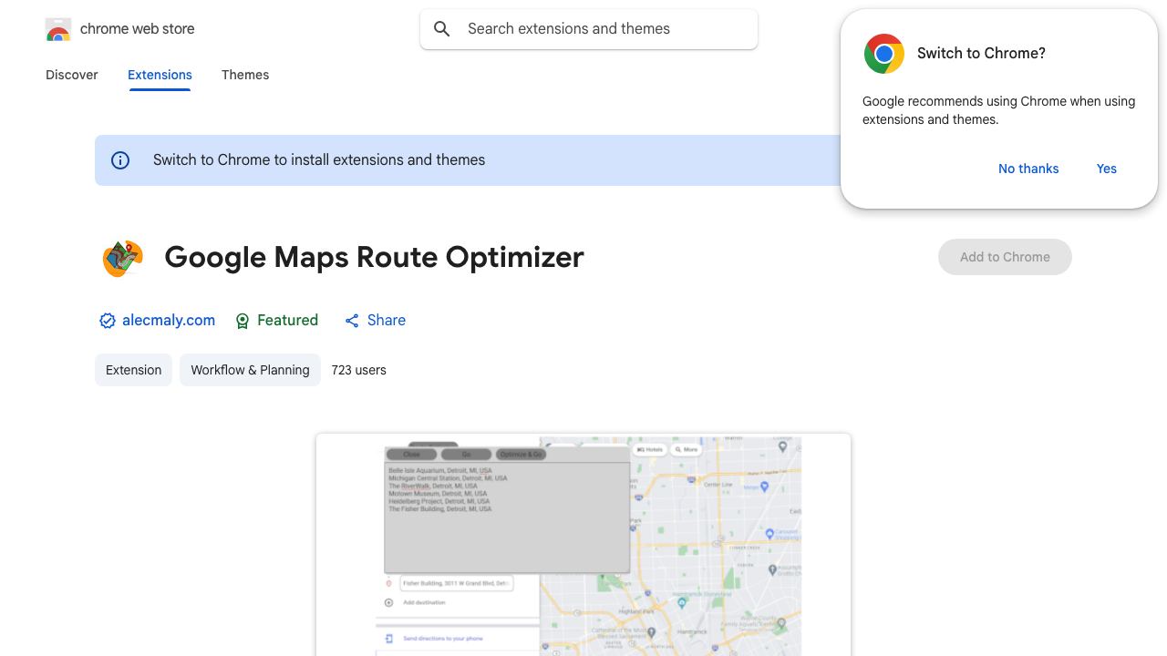 Google Maps Route Optimizer 网站截图