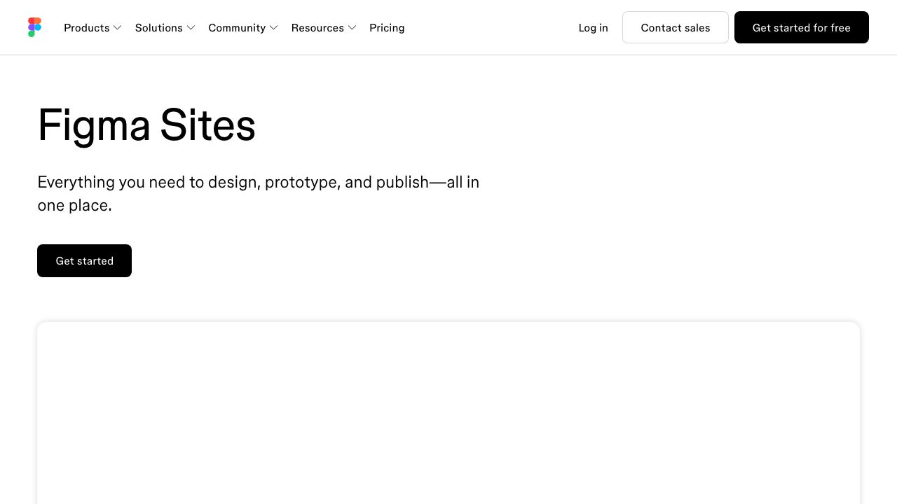 Figma Sites website screenshot