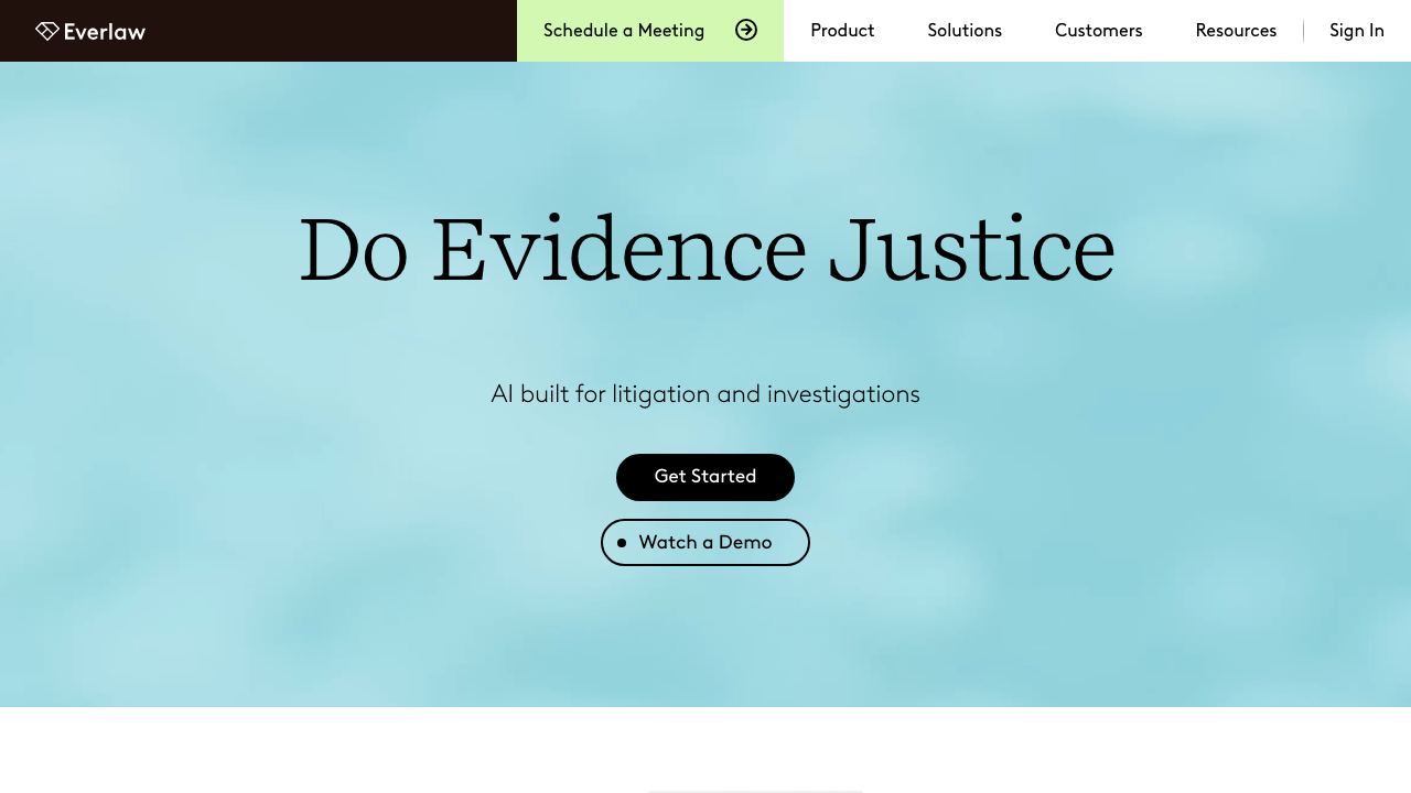 Everlaw website screenshot
