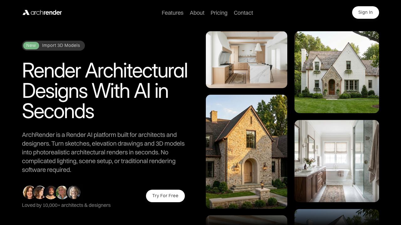 ArchRender 网站截图