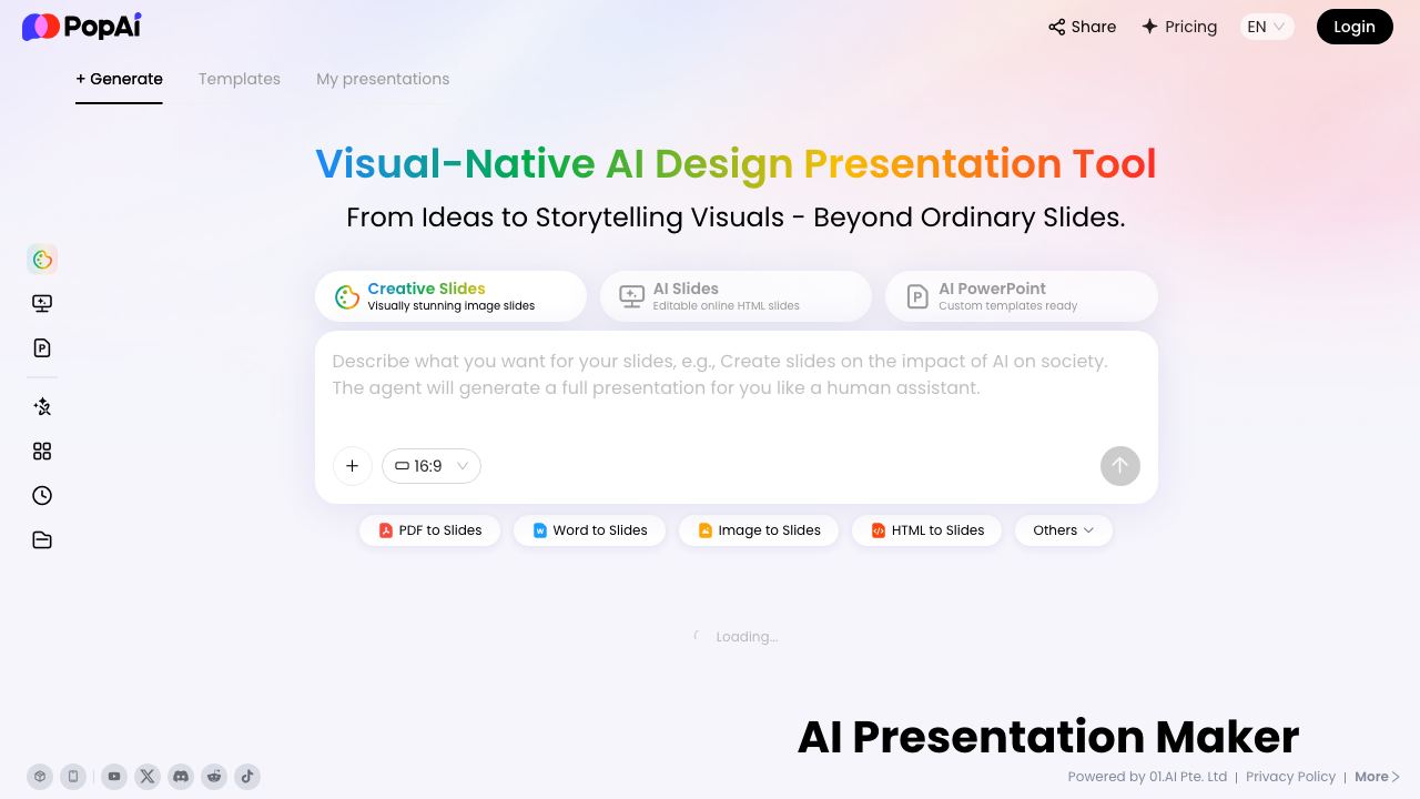 PopAi website screenshot