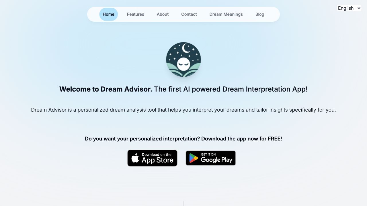 Dream Advisor website screenshot