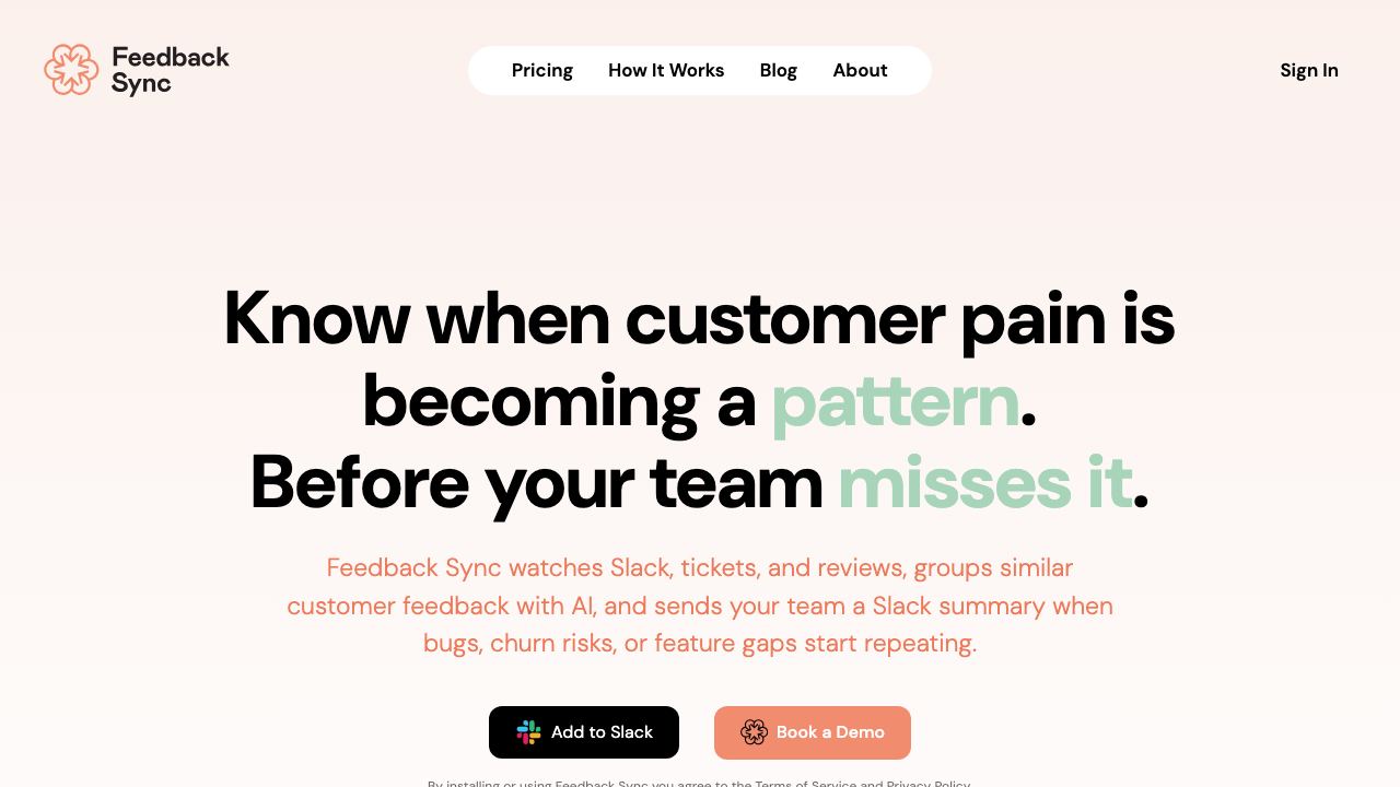 Feedback Sync 网站截图