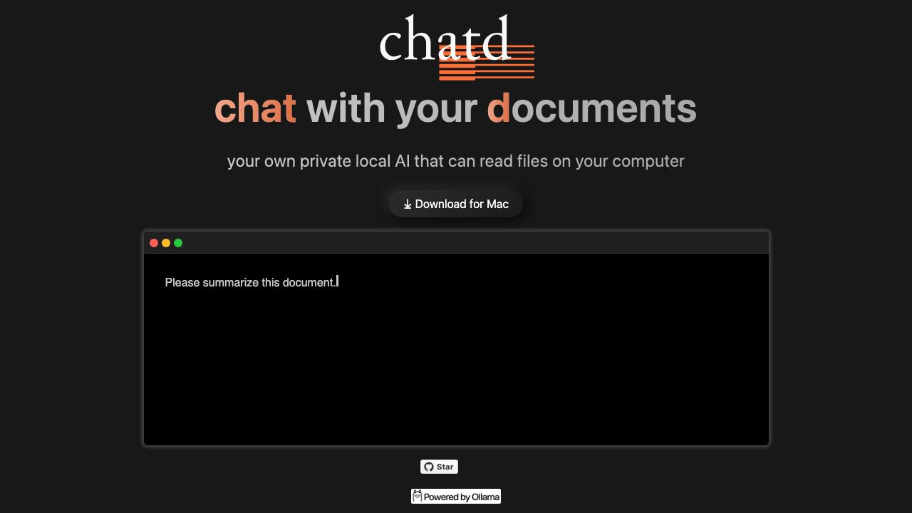 chatd website screenshot