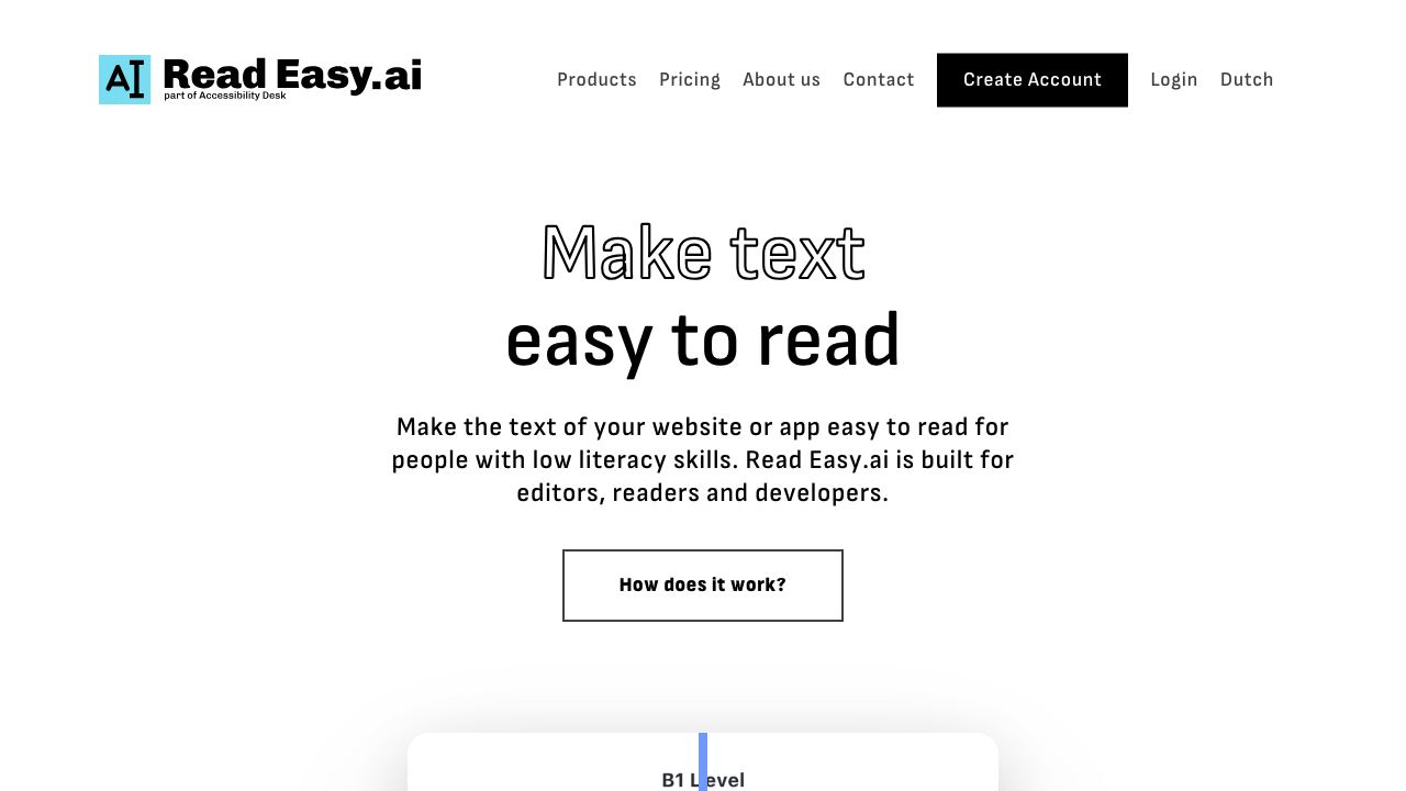 ReadEasy.ai website screenshot