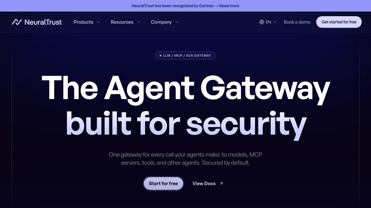 NeuralTrust website screenshot