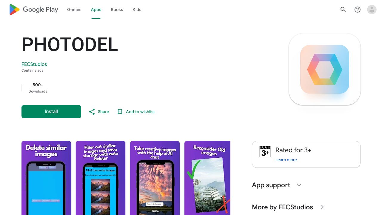 PhotoDel 网站截图