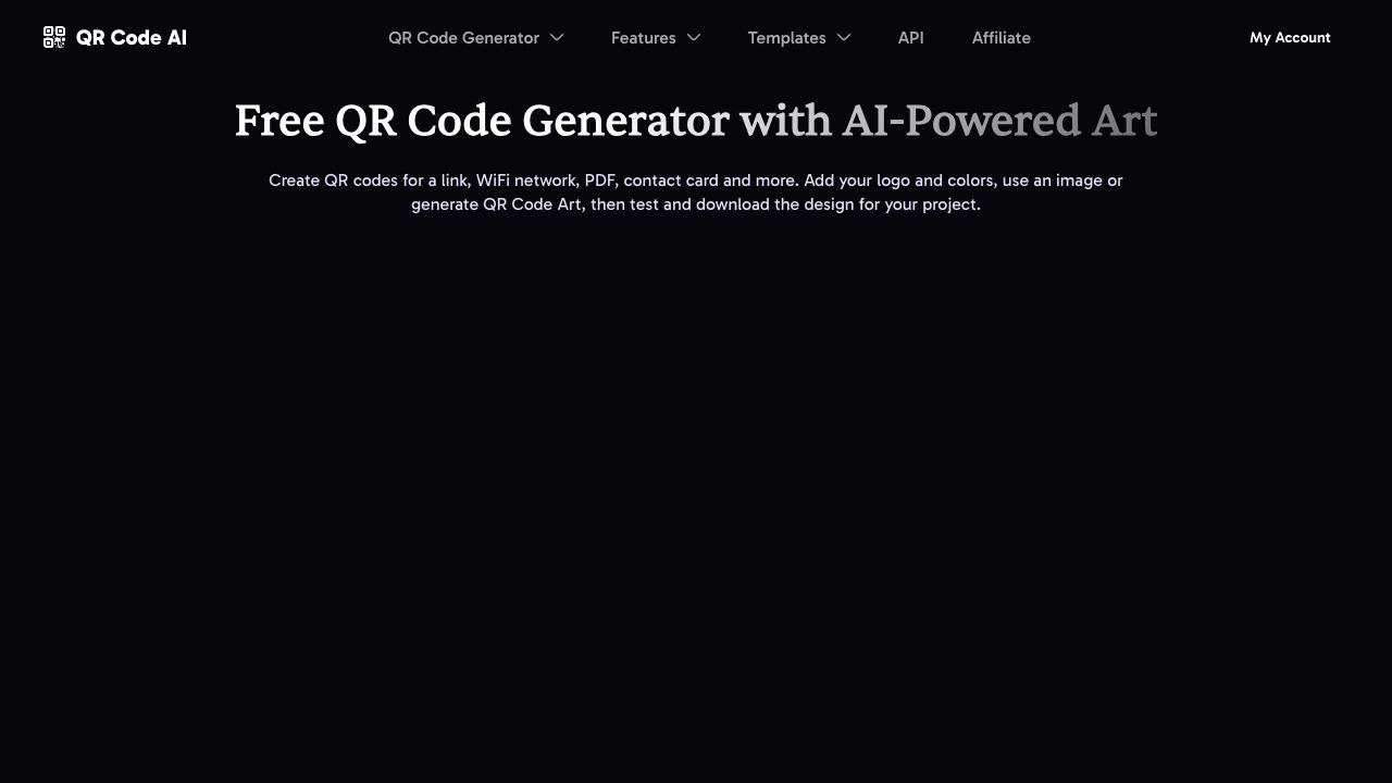 ➤ QR Code AI ⌘ website screenshot
