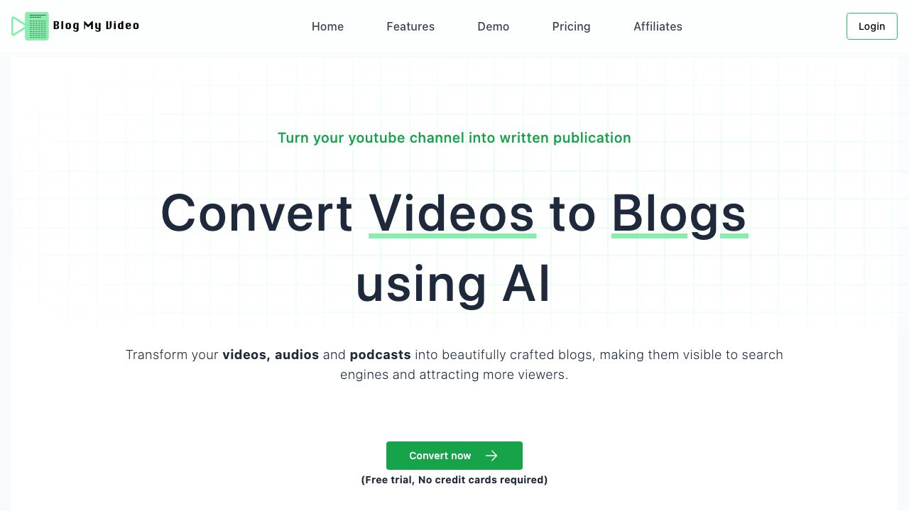 BlogMyVideo 网站截图