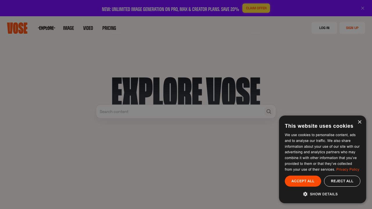 Vose.ai 网站截图