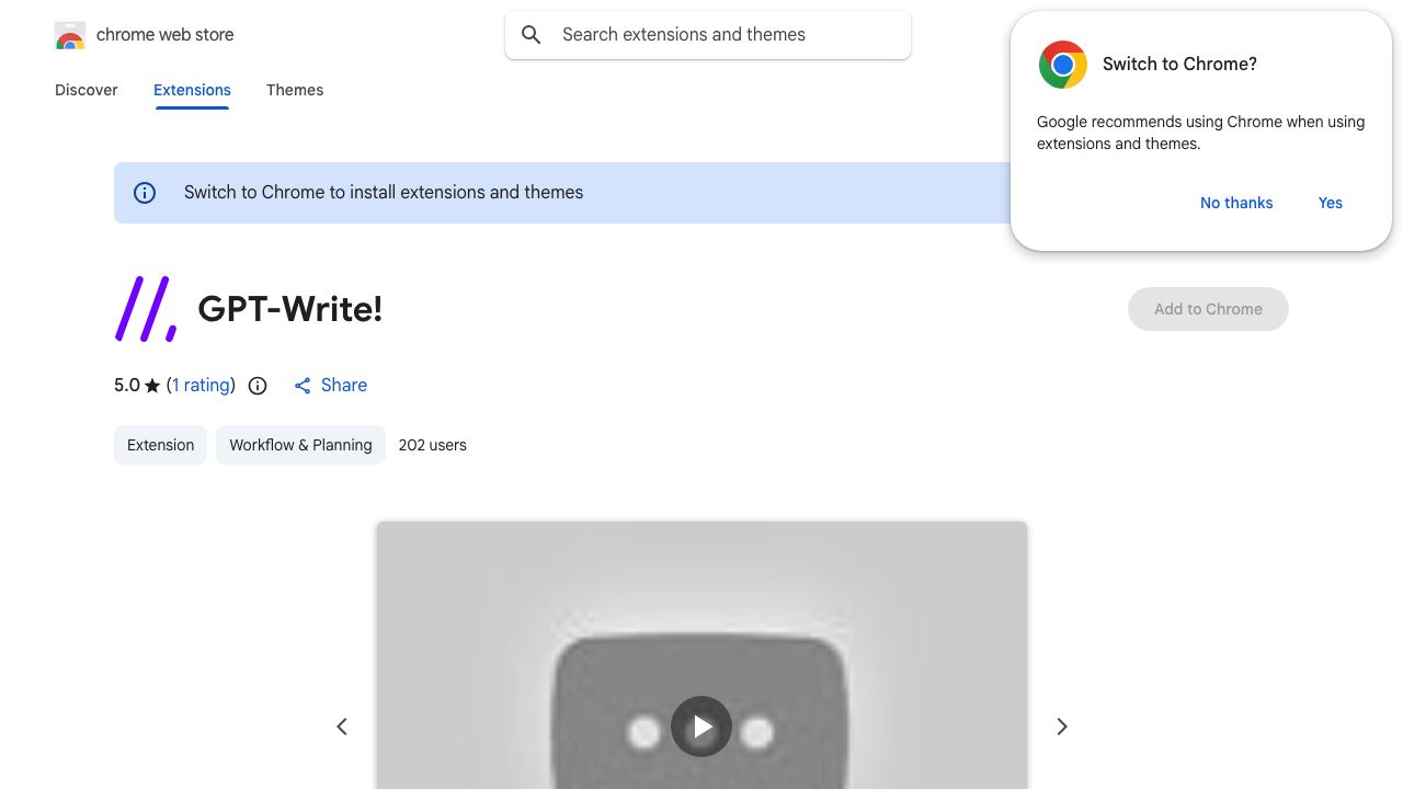 GPT-Write! website screenshot