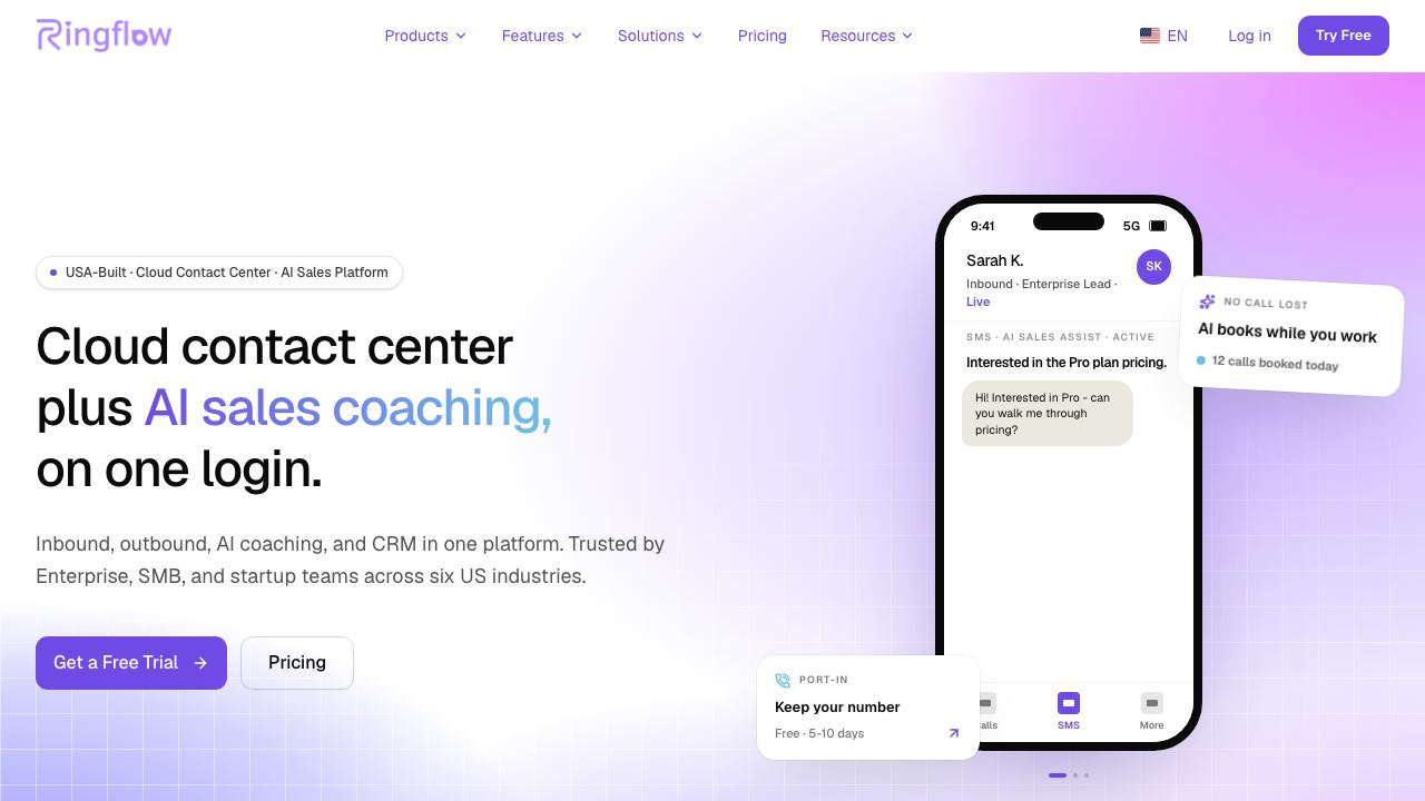 Cloud Contact Center Services 网站截图