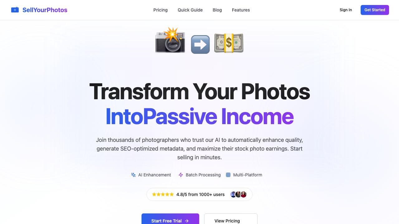 SellYourPhotos 网站截图