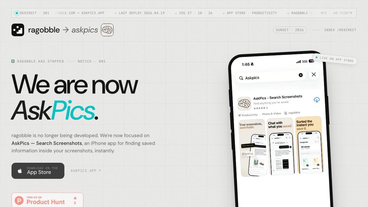 ragobble website screenshot