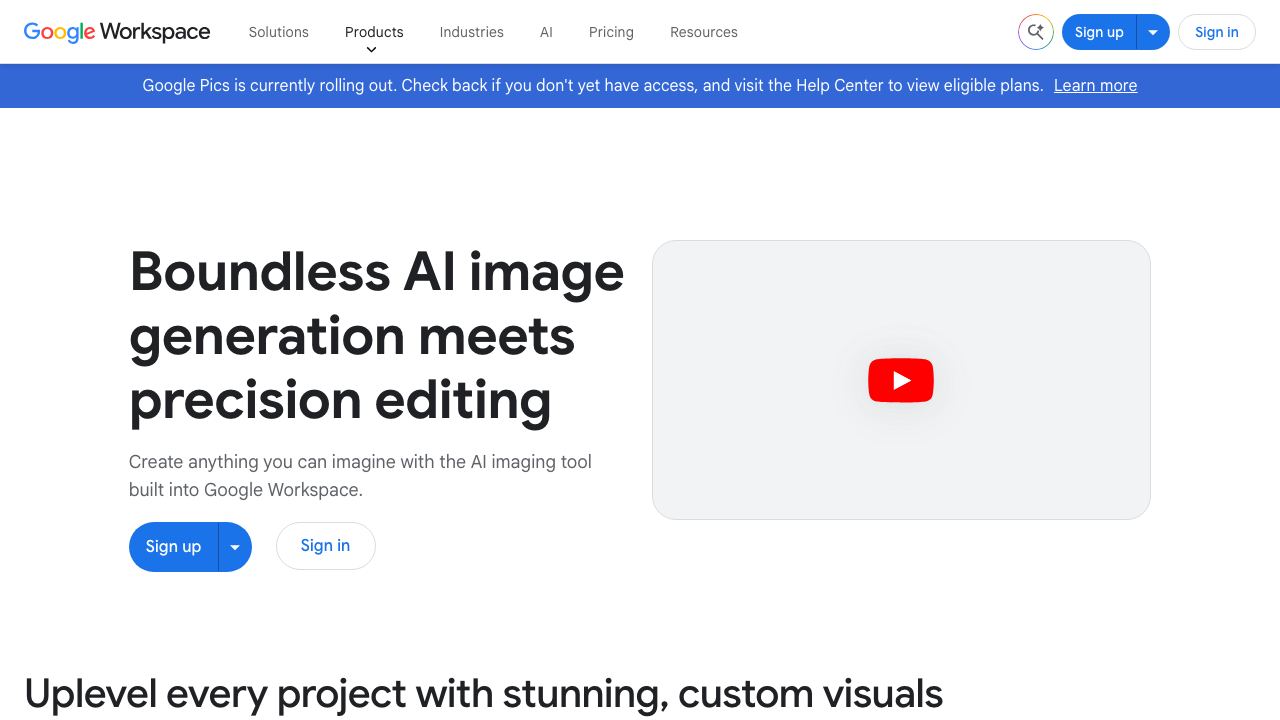 Google Pics 网站截图