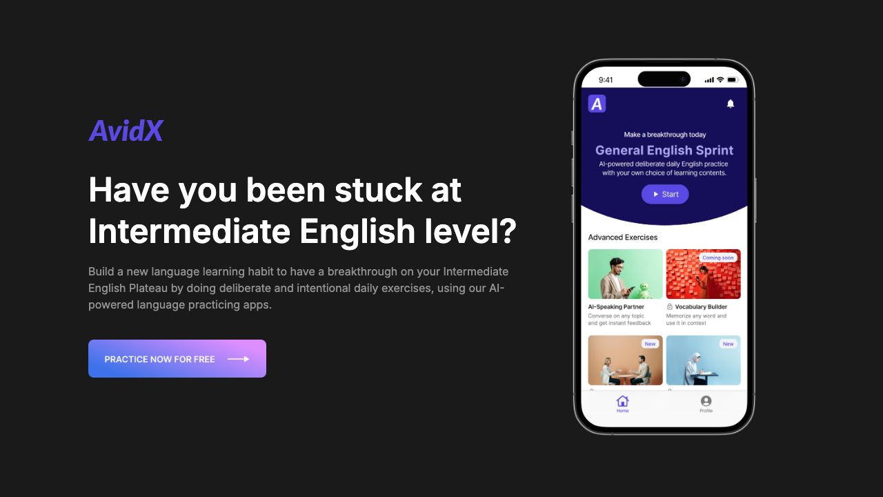 AvidX 网站截图