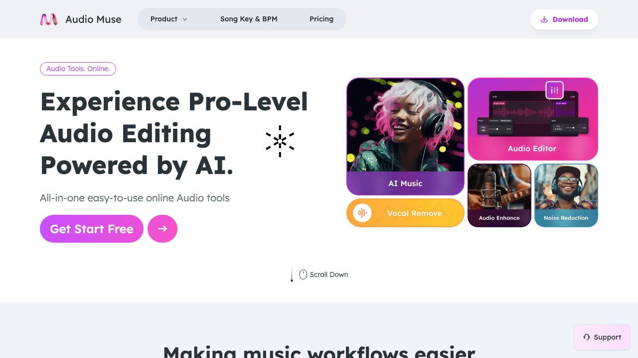 AudioMuse 网站截图