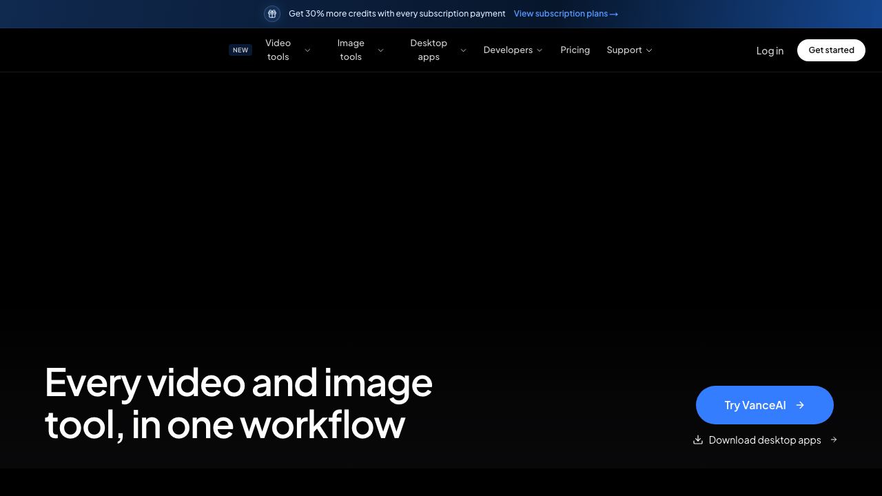 Vance AI Background Remover 网站截图